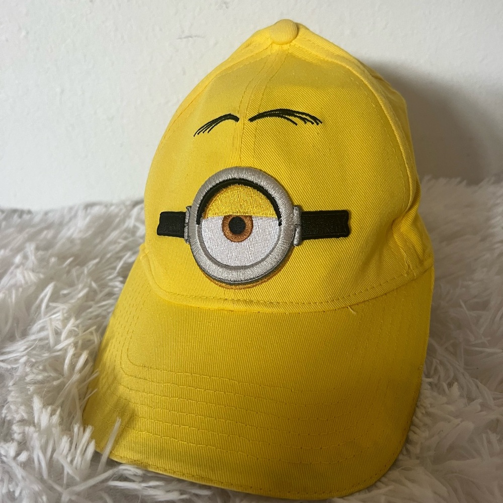 Yellow Minion Embroidered Kids Cap NWOT